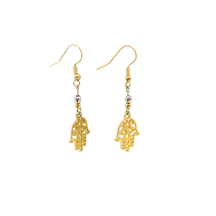 Earrings Hamsa gold