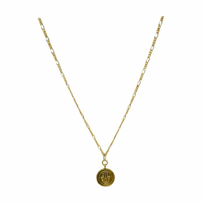 Goldene Kette Hamsa mit Hamsa-Anhänger, handgemachter Boho-Schmuck von LIUSH Berlin