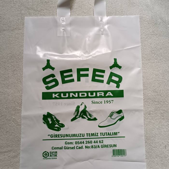 Özel Baskılı Saplı ve El Geçme Mağaza Poşeti