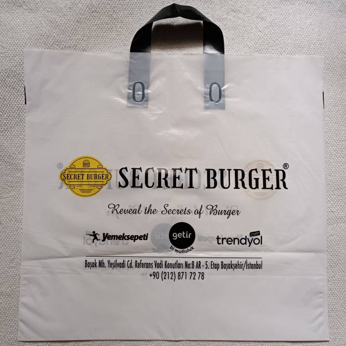 Özel Baskılı Saplı ve El Geçme Mağaza Poşeti