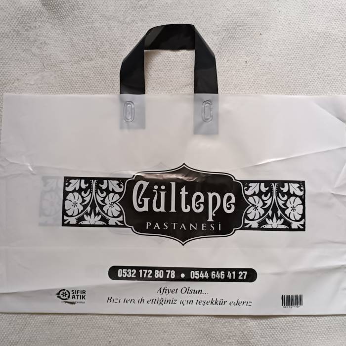 Özel Baskılı Saplı ve El Geçme Mağaza Poşeti