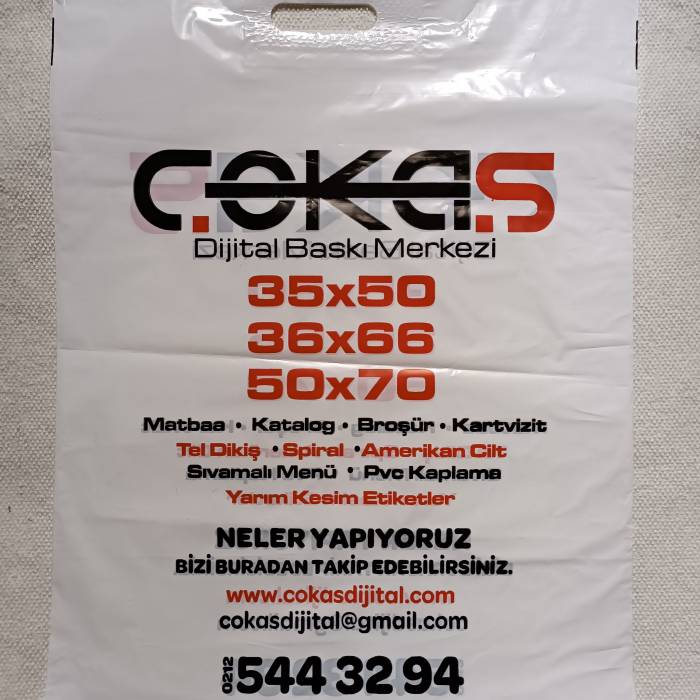 Özel Baskılı Saplı ve El Geçme Mağaza Poşeti