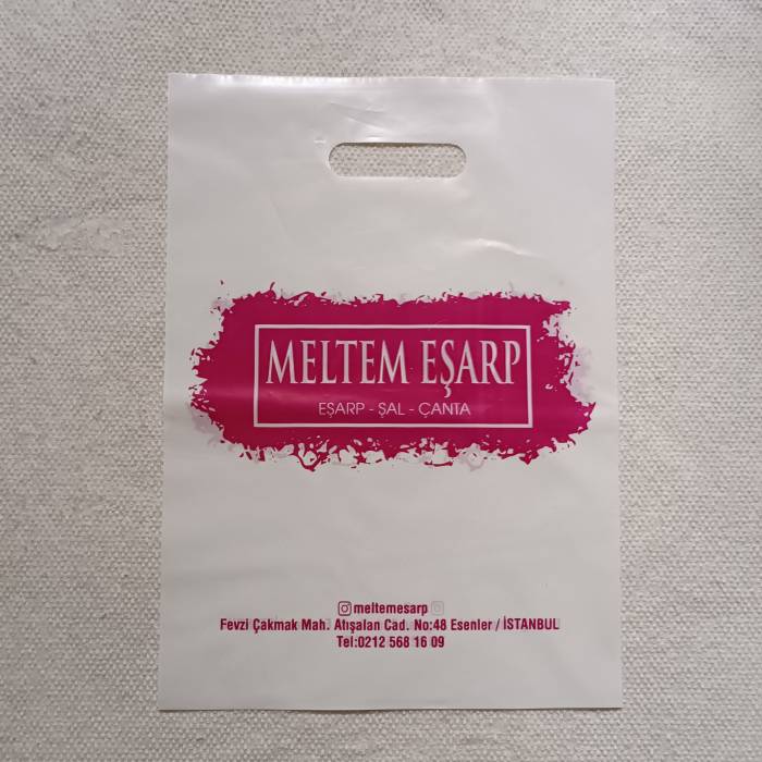 Özel Baskılı Saplı ve El Geçme Mağaza Poşeti