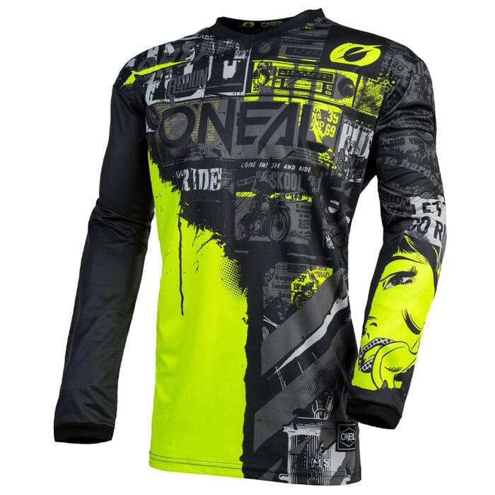 Jersey Element Ride, Negro/Neón
