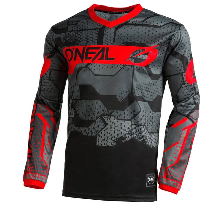 Jersey Element Camo V.22, Negro/Gris/Rojo