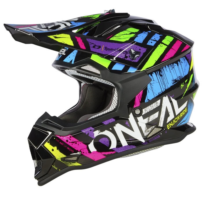 Casco 2SRS Youth Glitch V.23, Negro/Neón