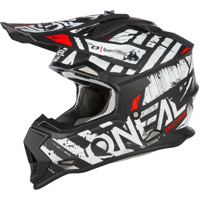 Casco 2SRS Youth Glitch V.23, Negro/Blanco