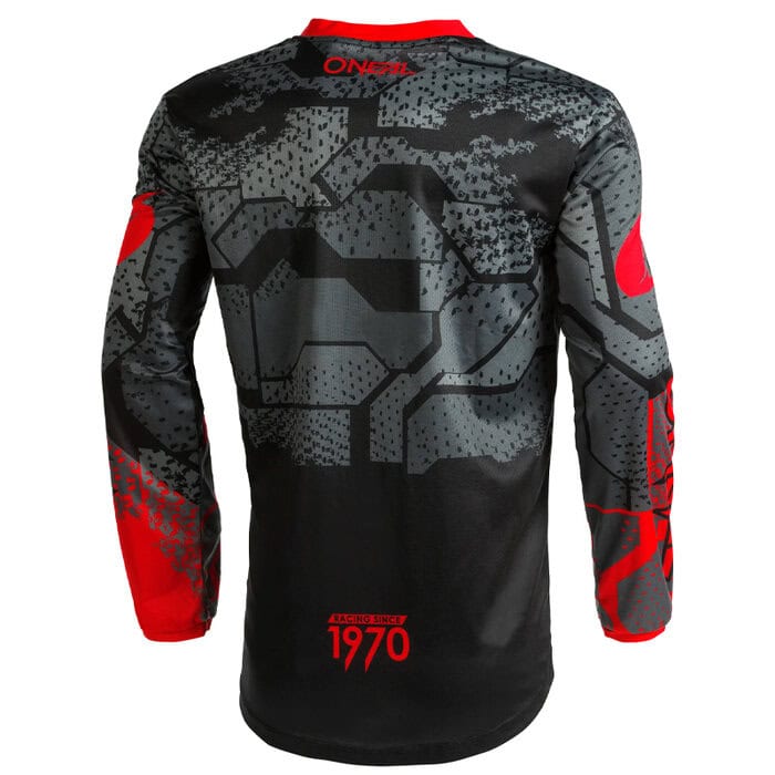 Jersey Element Camo V.22, Negro/Gris/Rojo - Imagen 2