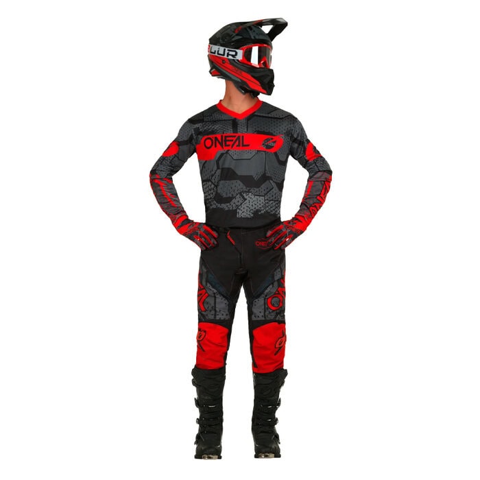 Jersey Element Camo V.22, Negro/Gris/Rojo - Imagen 3