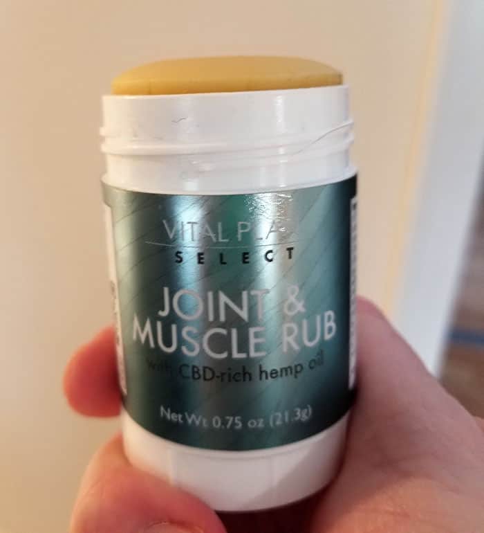 Vital Plan Select Muscle & Joint Rub comes in a convenient to apply stick