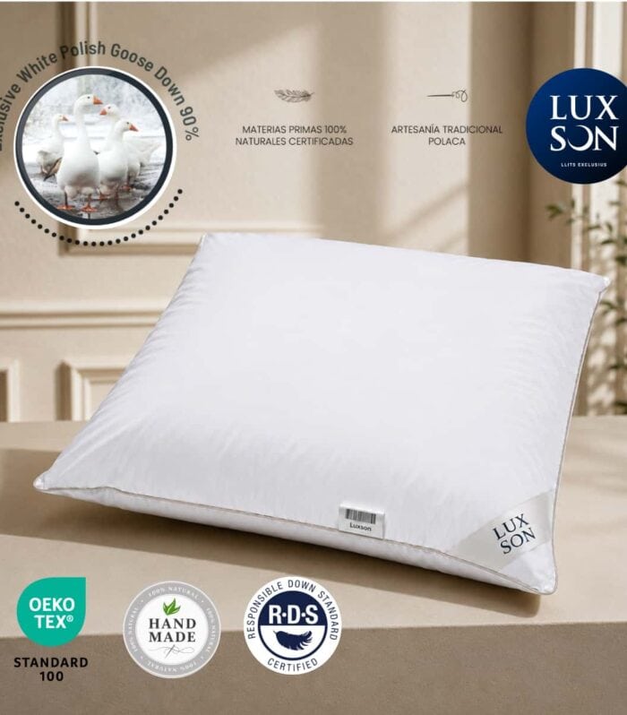 ALMOHADA LUXSON DREAM THREE CHAMBERS GANSO BLANCO EUROPEO