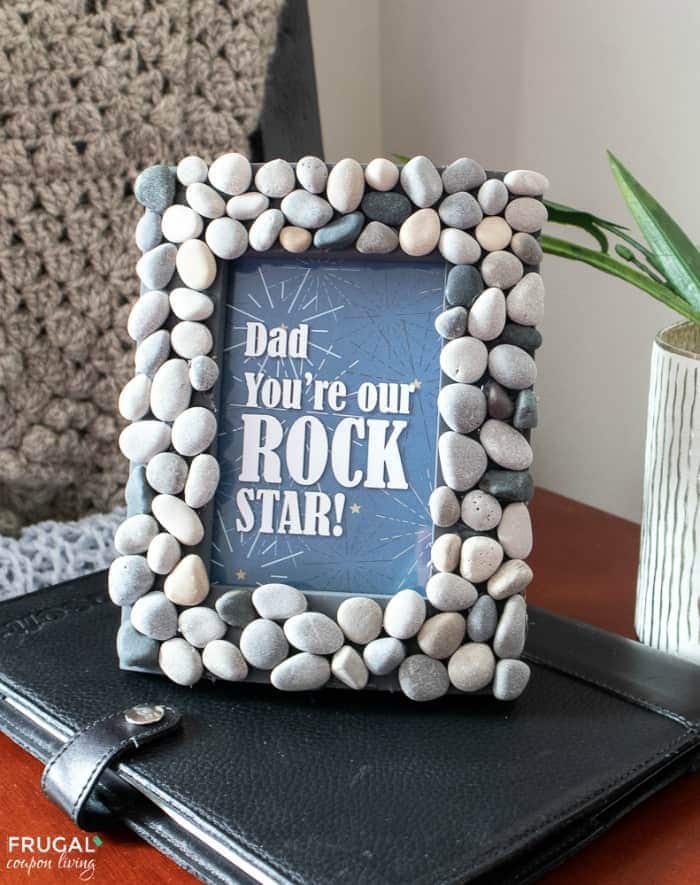 rock photo frame for dad