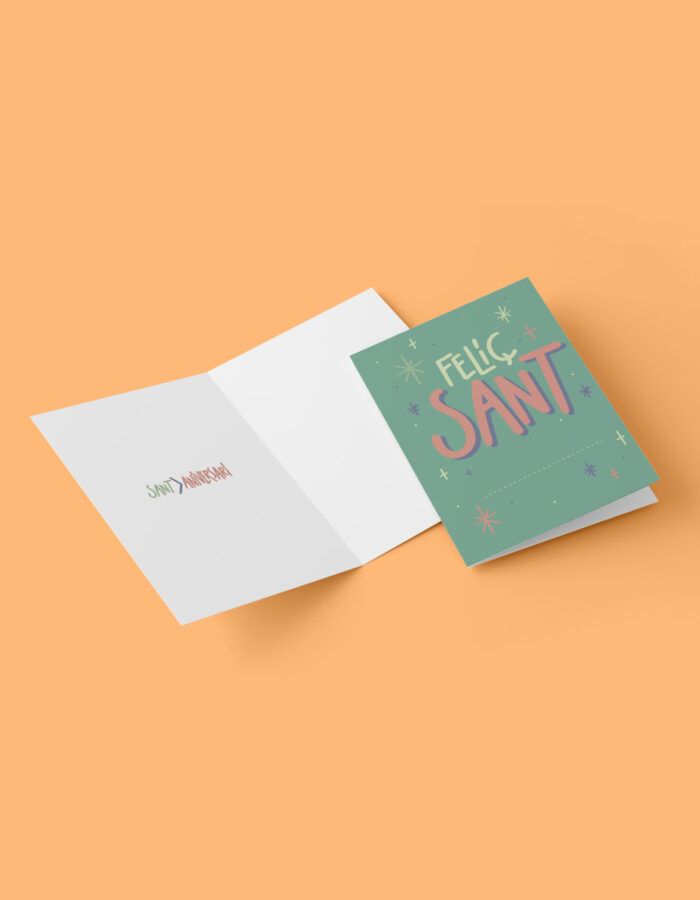 Targeta de felicitació "Feliç sant"