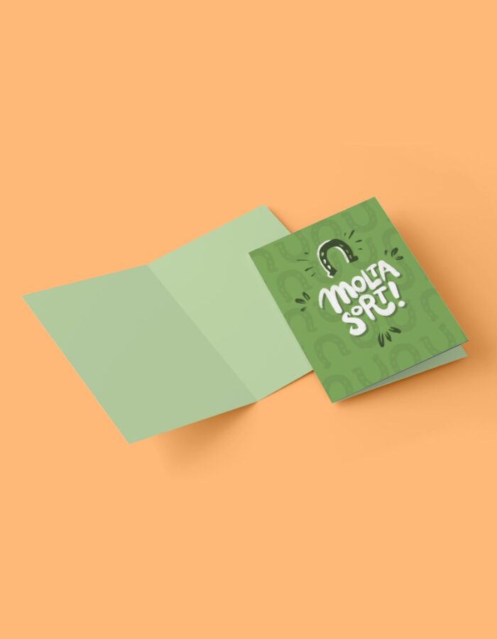 Targeta de felicitació "Molta sort"