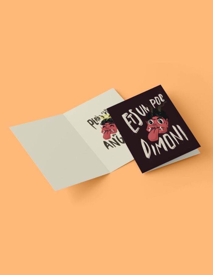 Targeta de felicitació "Dimoni"