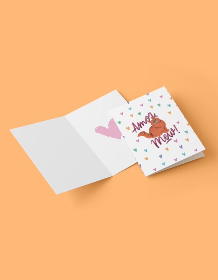 Targeta de felicitació "Amor mew"