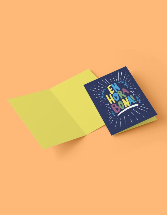 Targeta de felicitació "Enhorabona"