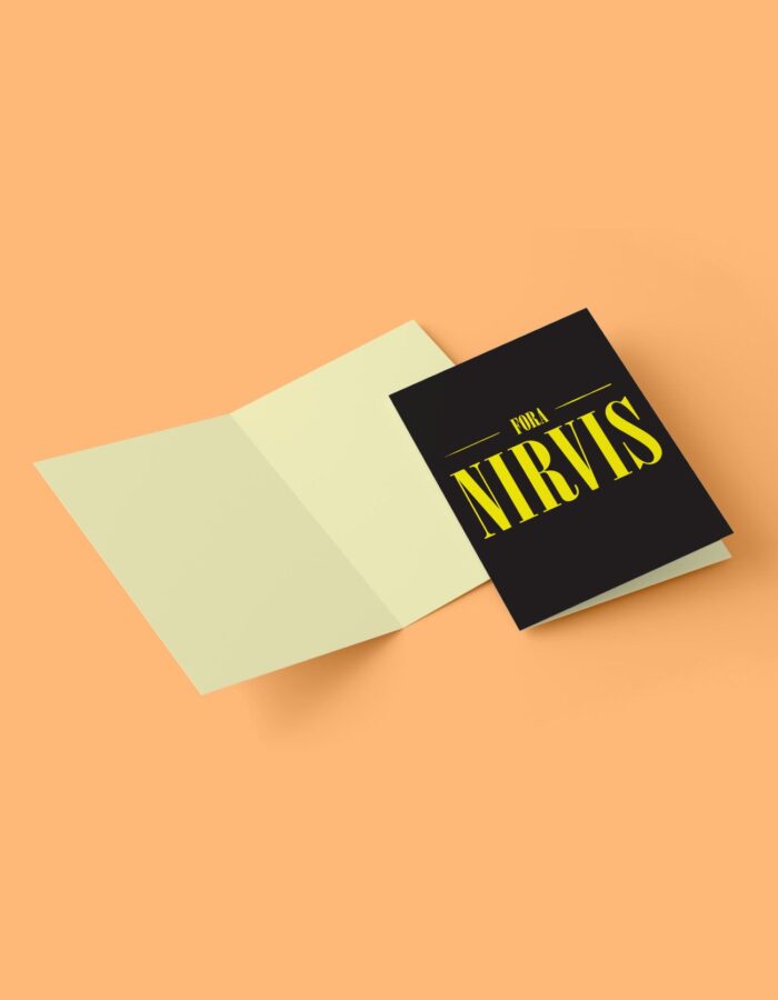 Targeta de felicitació "Fora nirvis"