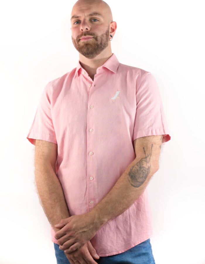 Camisa de fil amb brodat "Gandula"