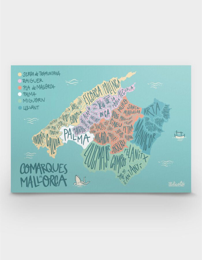 Làmina A3 "Comarques de Mallorca"