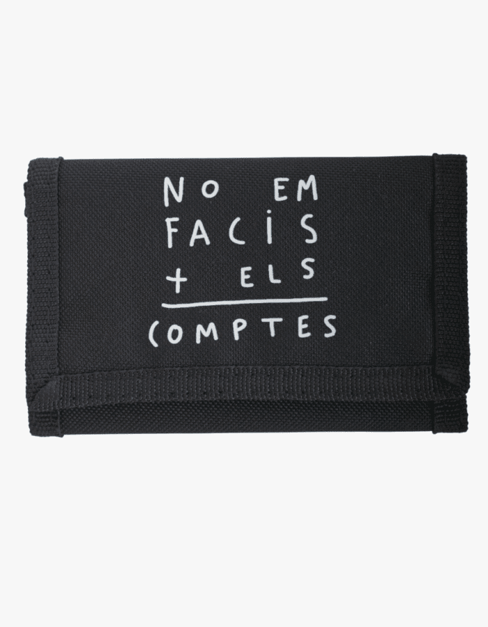 Cartera negra "No em facis els comptes"