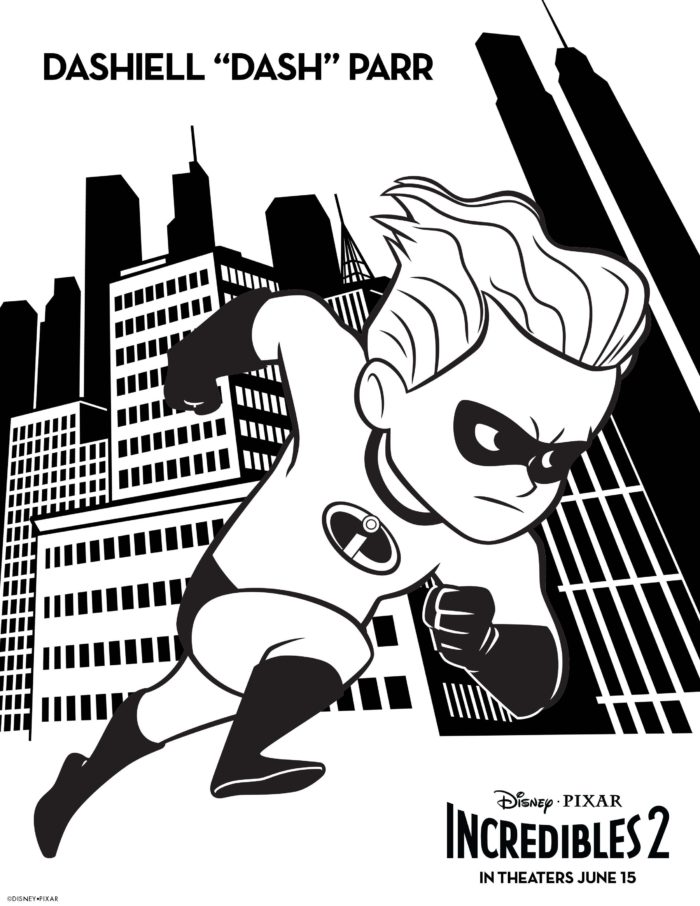 Dash Coloring Page