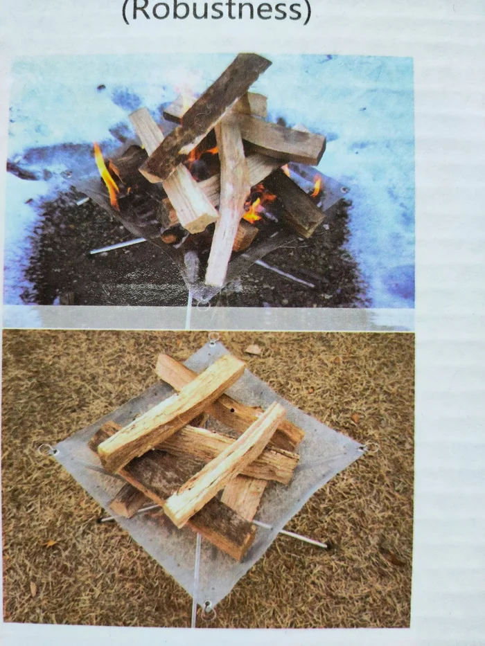 portable folding campfire stand