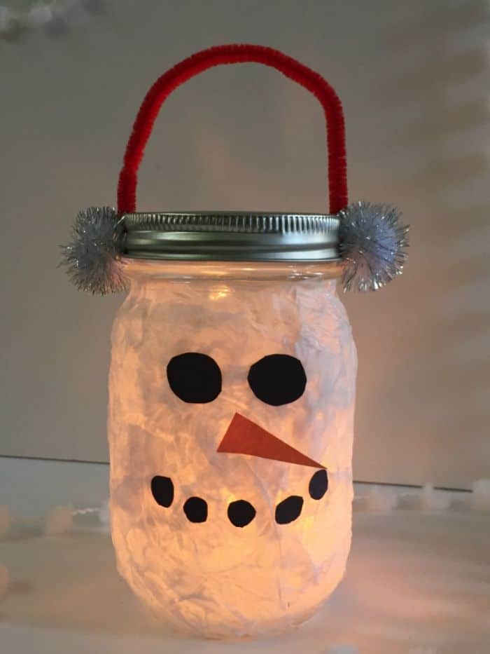 snowman lantern