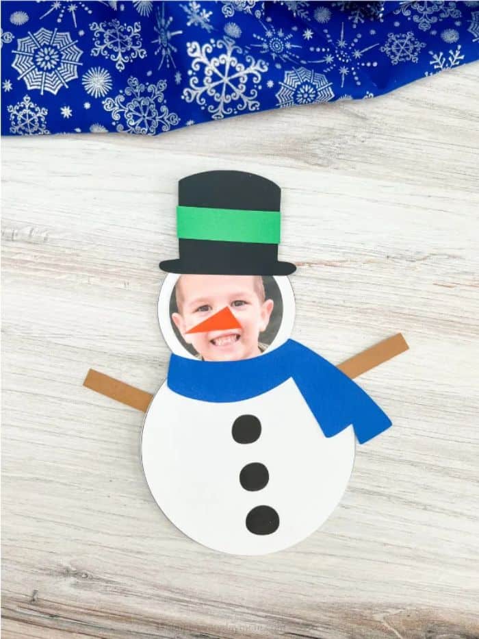 snowman photo craft