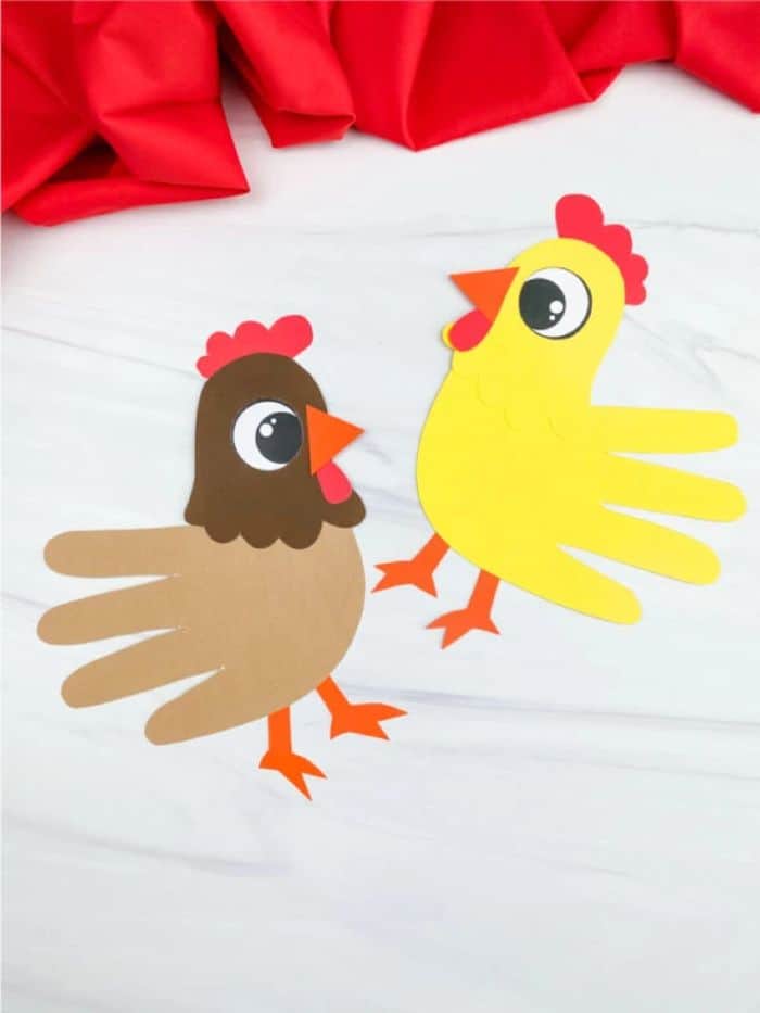 handprint chicken craft