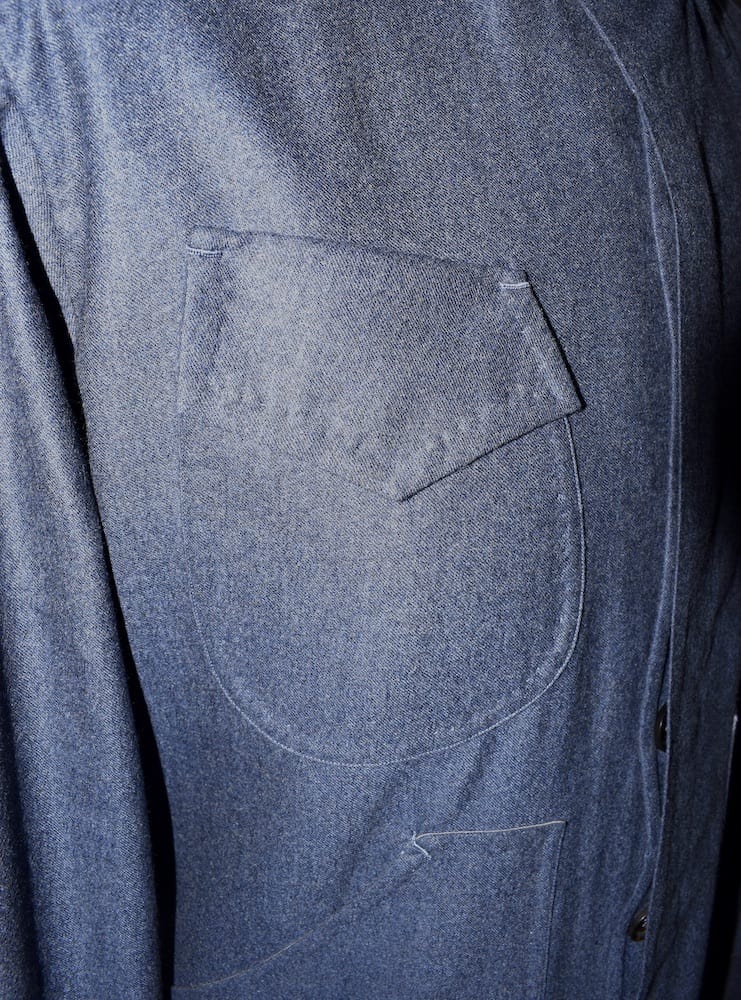 Our STOVL airforce blu blouson flannel 100% wool.