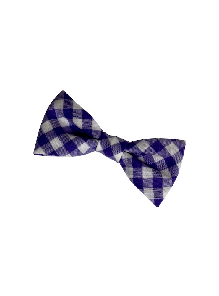CRAVATTINO LAPEL PIN purple gingham - Image 2