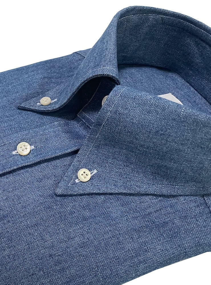 Our MONTEZEMOLO DENIM Cotton 100% cotton shirt.