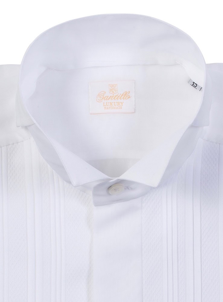 Luxury handmade white voile shirt - Image 2