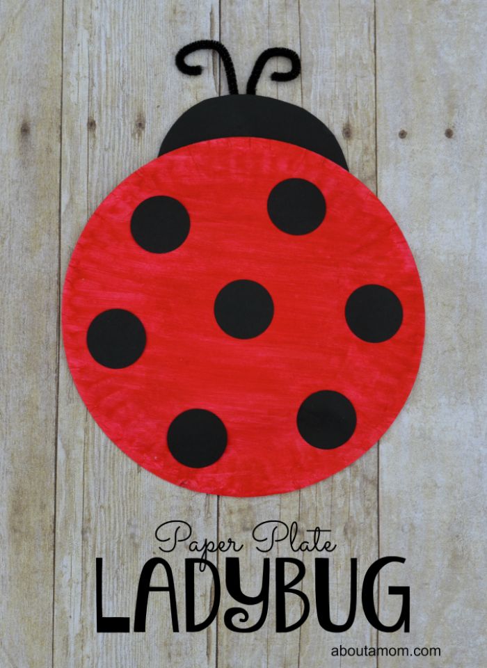 paper plate ladybug craft