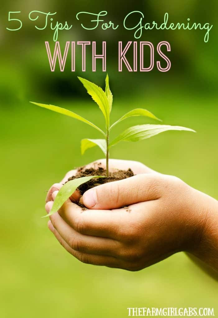 Gardening is a fun family activity! Cultivate some family fun with these 5 Tips For Gardening With Kids. These are easy gardening tips for kids.