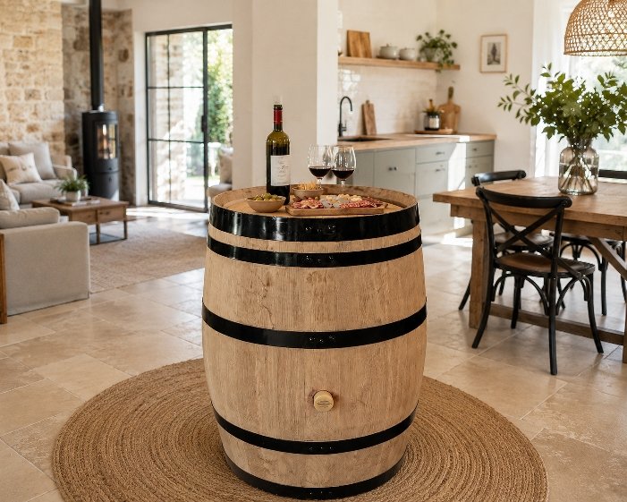Barrique brute arceaux noir antirouille