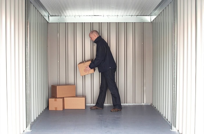 Boxes placed into external unit in Taunton