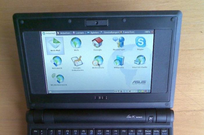 Süß! Das winzige Display des Asus Eee PC (eigenes Foto)