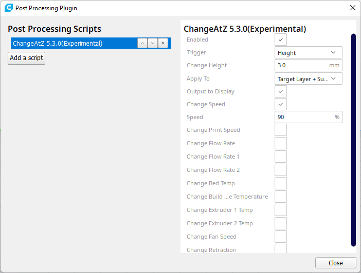 Cura Change At Z