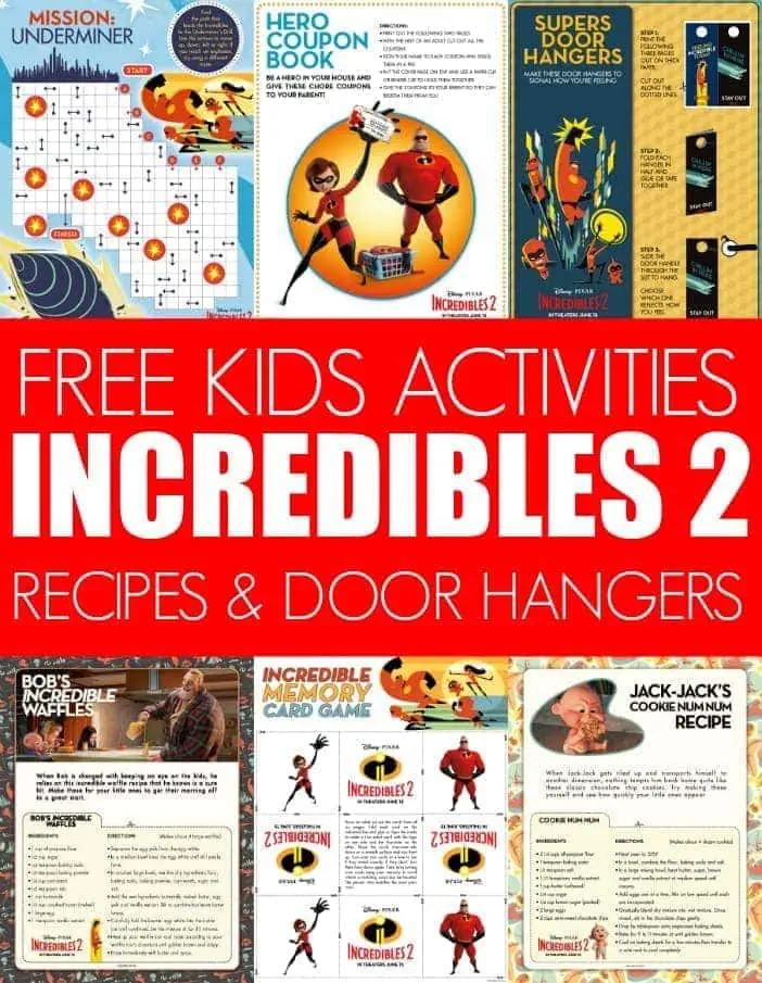 Incredibles 2 Kids activities