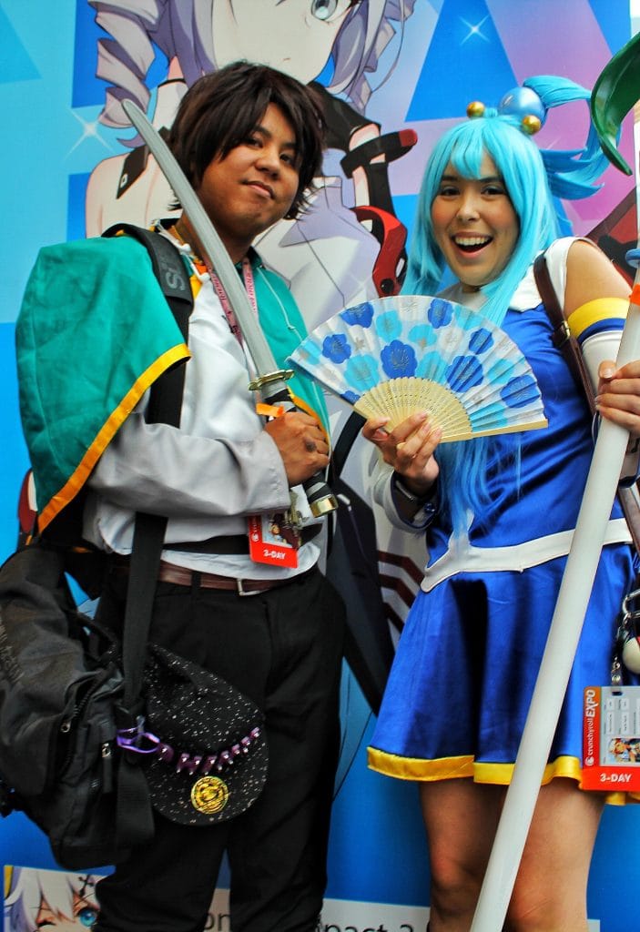 Kazuma Aqua cosplay KonoSuba Crunchyroll Expo 2019 8Bit/Digi