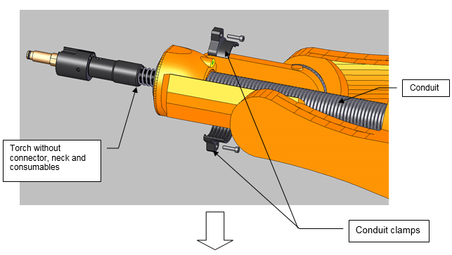 How To Install a TOUGH GUN™ ThruArm™ MIG Gun Equipped with TOUGH GUN I.C.E.™ Technology onto a KUKA® KR5 HW Robot, step 1