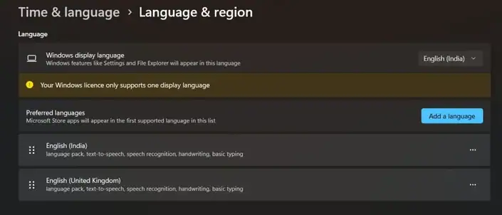 Check Language and Regional Settings