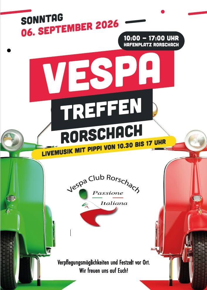 VC Rorschach -  Vespa-Treffen Jubiläum 10 Jahre/ans/anni