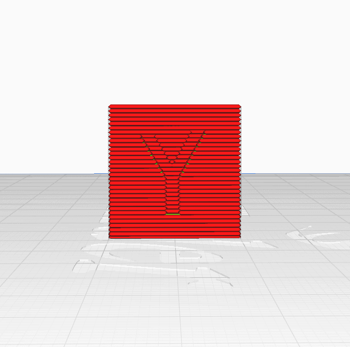 0.64 mm layer height preview in cura