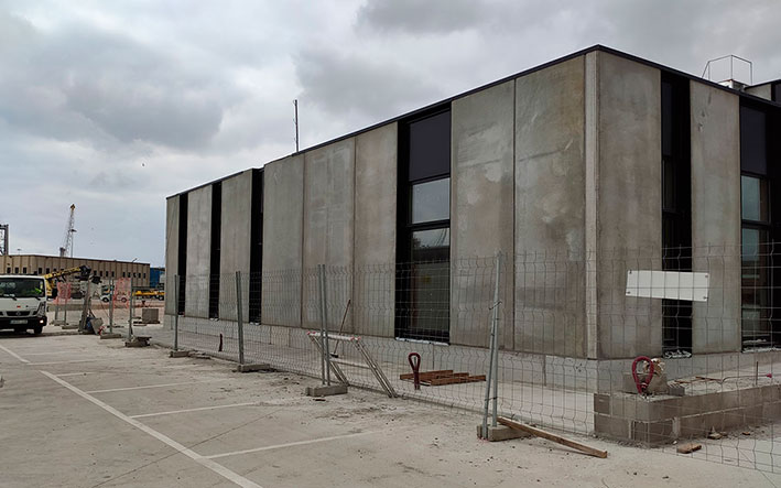 Façana amb veladura de silicat Keim, Ecomatèries