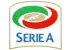 Serie A logo featuring a green and red curved shape forming a circle around a gold center, with the words "SERIE A" in blue text below.