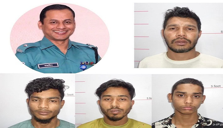 ছিনতাইয়ের প্রস্তুতিকালে ৪ ছিনতাইকারী’কে আটক করছে মিরপুর মডেল থানা পুলিশ