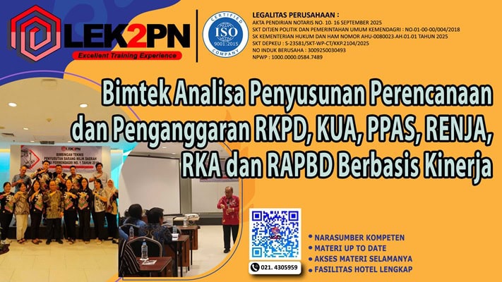 Bimtek Analisa Penyusunan Perencanaan dan Penganggaran RKPD, KUA, PPAS, RENJA, RKA dan RAPBD Berbasis Kinerja